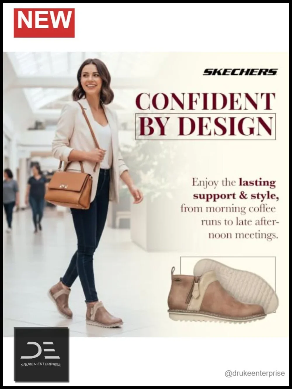 Skechers Arch Fit Ankle Boots Faux Leather Suede Side Zip Women's